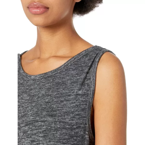 Amazon Essentials Womens Cozy Knit Sleeveless Bateau Neck Midi Dress Previously Daily RitualBlack Marl