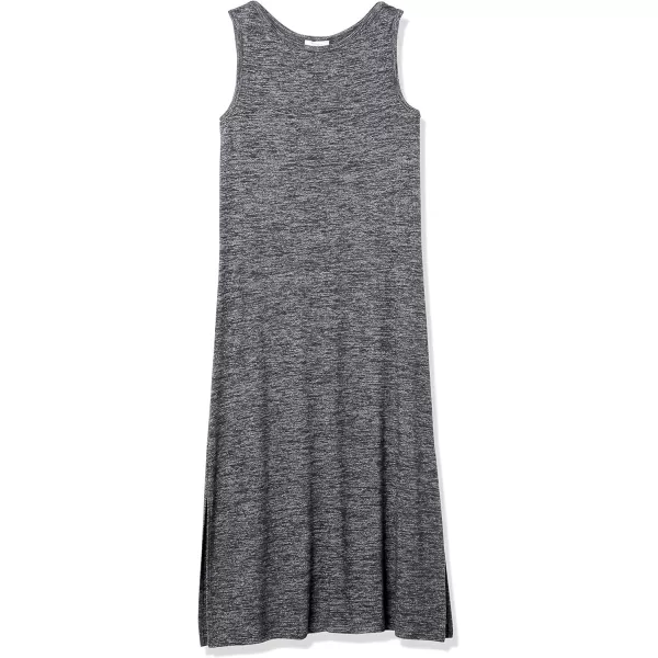 Amazon Essentials Womens Cozy Knit Sleeveless Bateau Neck Midi Dress Previously Daily RitualBlack Marl