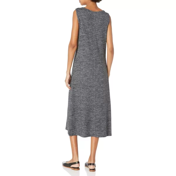 Amazon Essentials Womens Cozy Knit Sleeveless Bateau Neck Midi Dress Previously Daily RitualBlack Marl