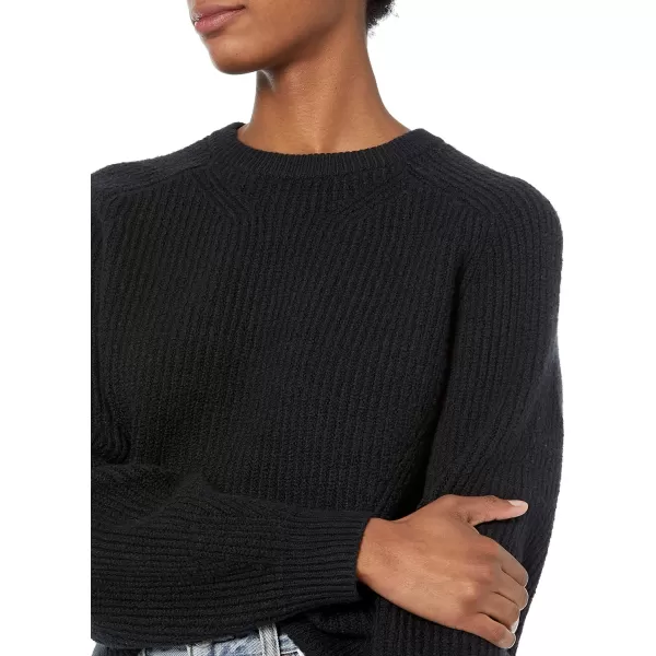 Amazon Essentials Womens Crew Neck Rib SweaterBlack