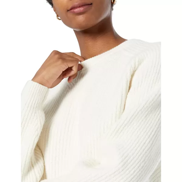 Amazon Essentials Womens Crew Neck Rib SweaterEggshell White