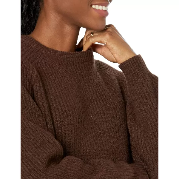 Amazon Essentials Womens Crew Neck Rib SweaterEspresso