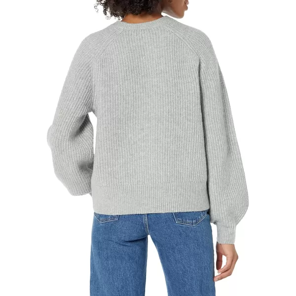 Amazon Essentials Womens Crew Neck Rib SweaterLight Grey Heather