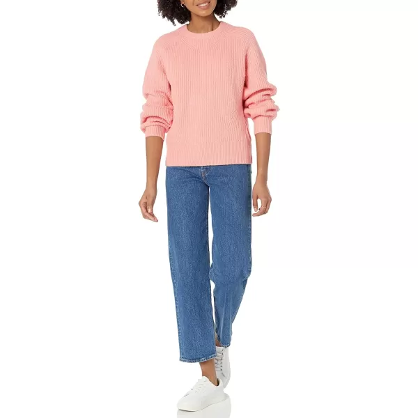 Amazon Essentials Womens Crew Neck Rib SweaterPeach