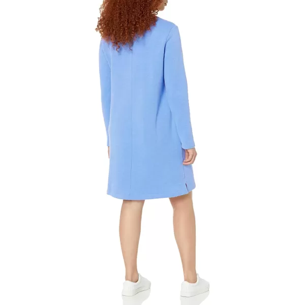 Amazon Essentials Womens Crewneck LongSleeve Fleece AboveTheKnee DressBlue Heather