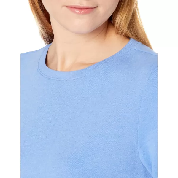 Amazon Essentials Womens Crewneck LongSleeve Fleece AboveTheKnee DressBlue Heather