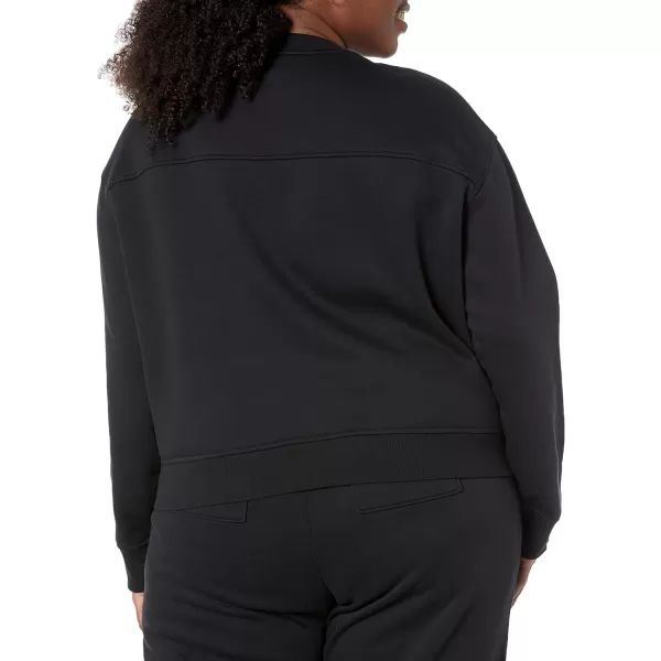 Amazon Essentials Womens Crop Drop Shoulder Sweatshirt Available in Plus SizeBlack