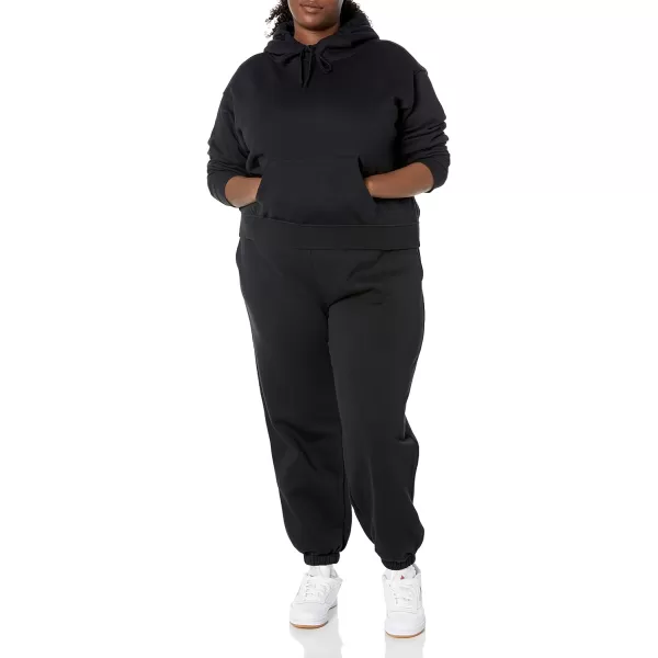 Amazon Essentials Womens Crop Hoodie Sweatshirt Available in Plus SizeBlack