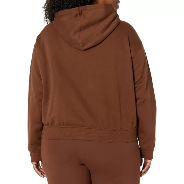 Amazon Essentials Womens Crop Hoodie Sweatshirt Available in Plus SizeDeep Brown