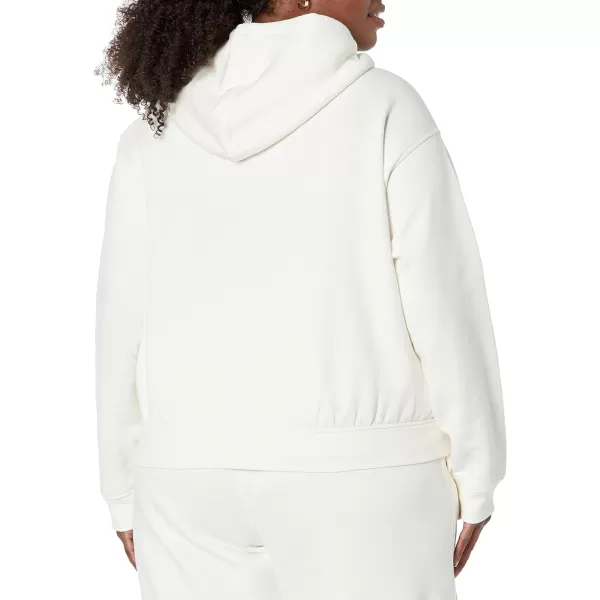 Amazon Essentials Womens Crop Hoodie Sweatshirt Available in Plus SizeEggshell White