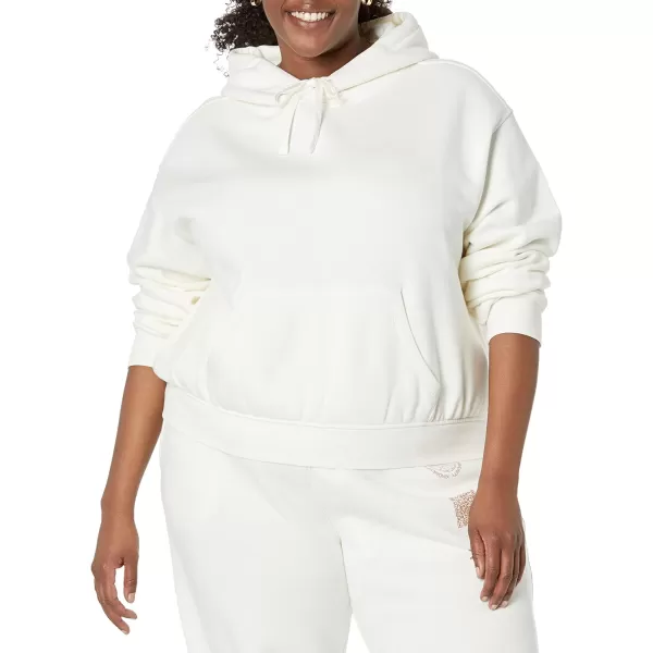 Amazon Essentials Womens Crop Hoodie Sweatshirt Available in Plus SizeEggshell White