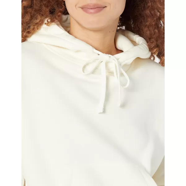 Amazon Essentials Womens Crop Hoodie Sweatshirt Available in Plus SizeEggshell White