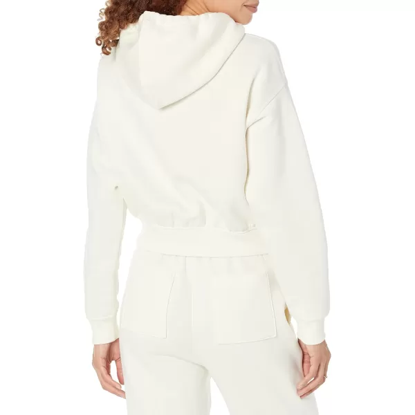 Amazon Essentials Womens Crop Hoodie Sweatshirt Available in Plus SizeEggshell White