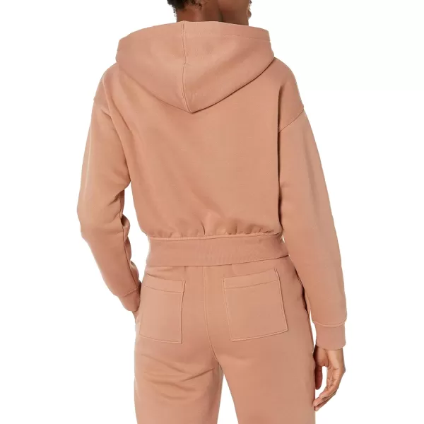 Amazon Essentials Womens Crop Hoodie Sweatshirt Available in Plus SizeLight Brown