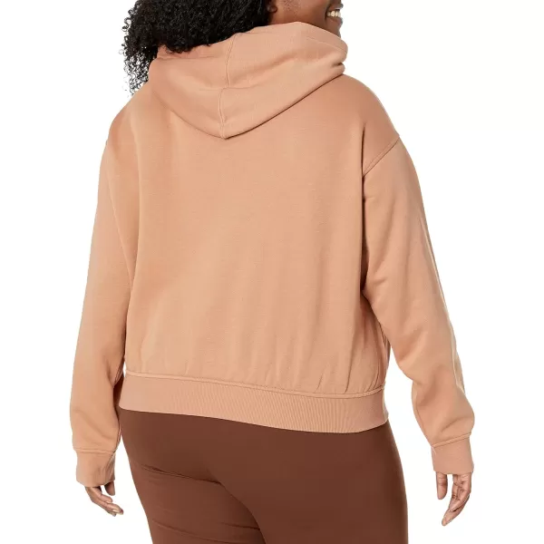 Amazon Essentials Womens Crop Hoodie Sweatshirt Available in Plus SizeLight Brown