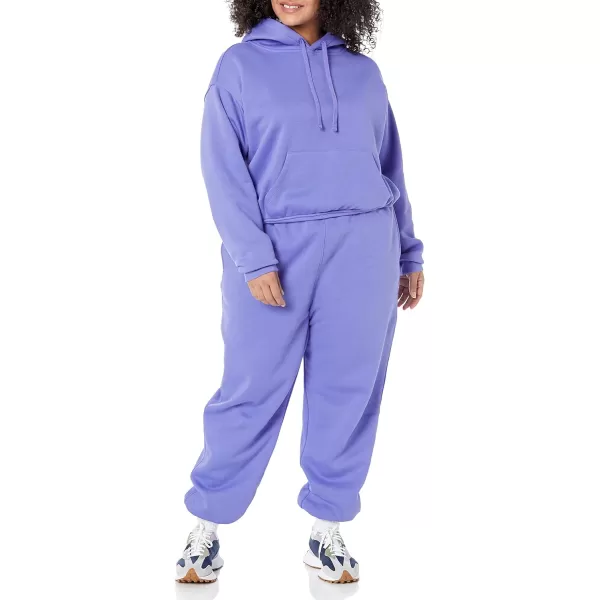 Amazon Essentials Womens Crop Hoodie Sweatshirt Available in Plus SizePurple Blue