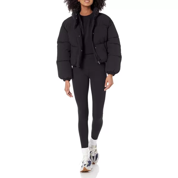 Amazon Essentials Womens Crop Puffer Jacket Available in Plus SizeBlack