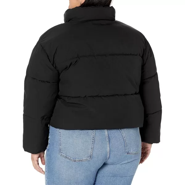 Amazon Essentials Womens Crop Puffer Jacket Available in Plus SizeBlack