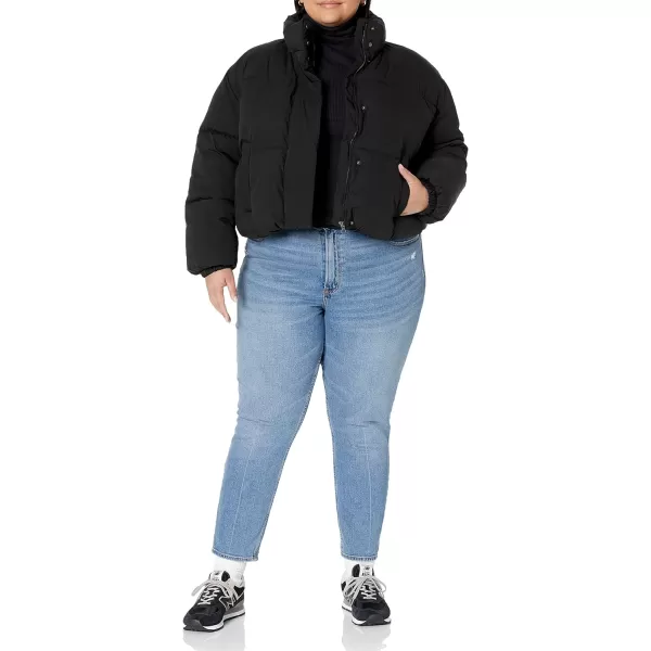 Amazon Essentials Womens Crop Puffer Jacket Available in Plus SizeBlack