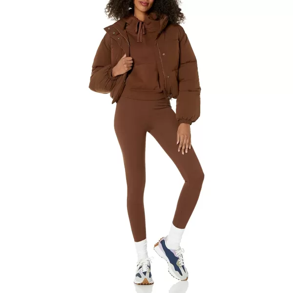 Amazon Essentials Womens Crop Puffer Jacket Available in Plus SizeDeep Brown