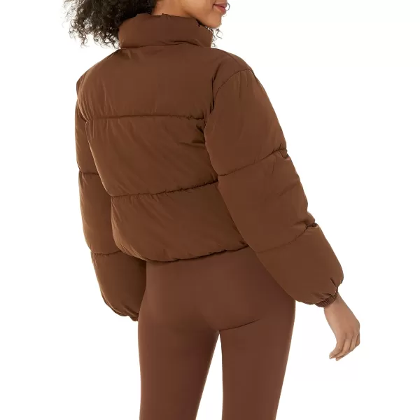 Amazon Essentials Womens Crop Puffer Jacket Available in Plus SizeDeep Brown