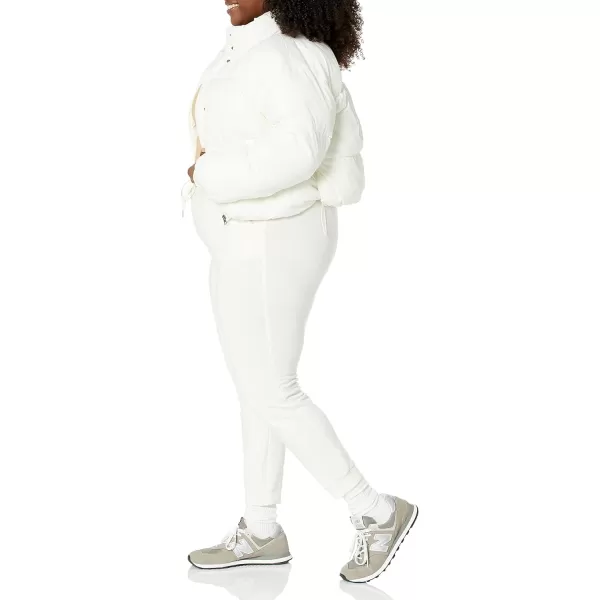 Amazon Essentials Womens Crop Puffer Jacket Available in Plus SizeEggshell White