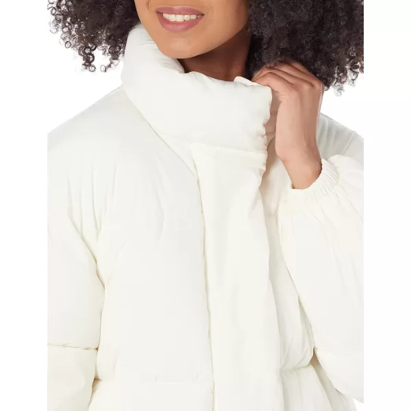 Amazon Essentials Womens Crop Puffer Jacket Available in Plus SizeEggshell White