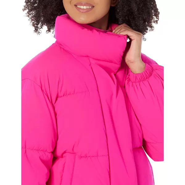 Amazon Essentials Womens Crop Puffer Jacket Available in Plus SizeNeon Pink