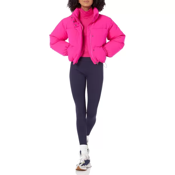 Amazon Essentials Womens Crop Puffer Jacket Available in Plus SizeNeon Pink