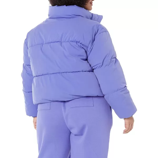 Amazon Essentials Womens Crop Puffer Jacket Available in Plus SizePurple Blue