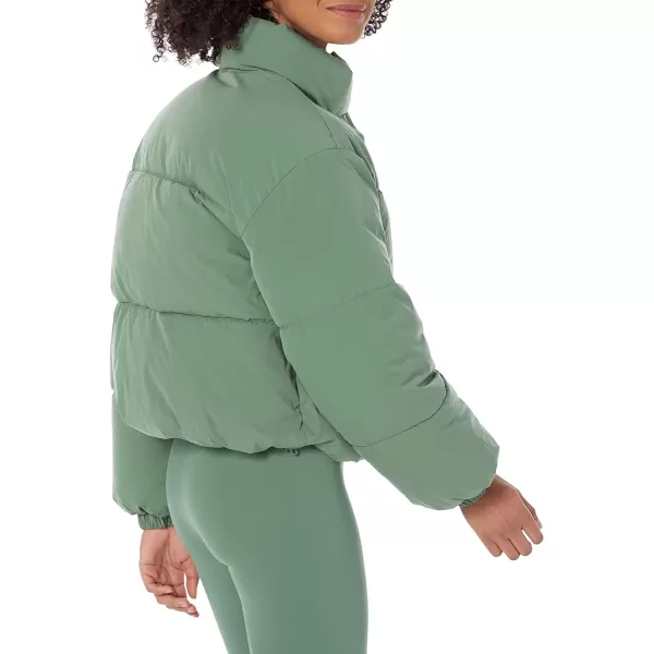 Amazon Essentials Womens Crop Puffer Jacket Available in Plus SizeSage Green