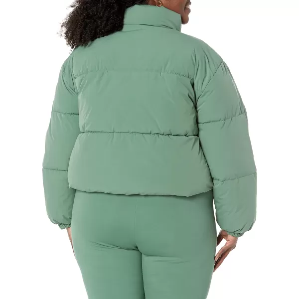 Amazon Essentials Womens Crop Puffer Jacket Available in Plus SizeSage Green