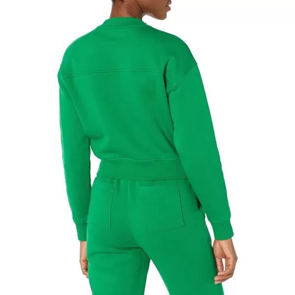 Amazon Essentials Womens Cropped Drop Shoulder Sweatshirt Available in Plus SizeGreen