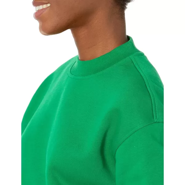 Amazon Essentials Womens Cropped Drop Shoulder Sweatshirt Available in Plus SizeGreen