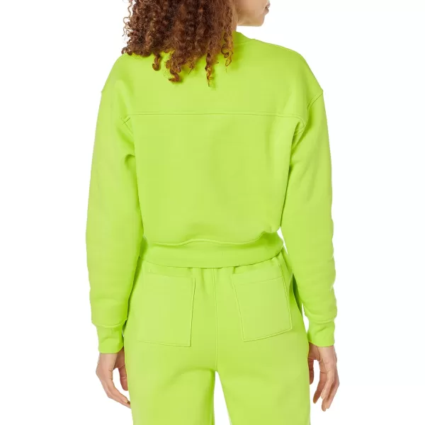 Amazon Essentials Womens Cropped Drop Shoulder Sweatshirt Available in Plus SizeLime Green