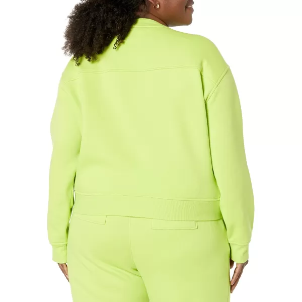 Amazon Essentials Womens Cropped Drop Shoulder Sweatshirt Available in Plus SizeLime Green