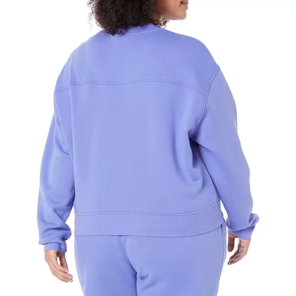 Amazon Essentials Womens Cropped Drop Shoulder Sweatshirt Available in Plus SizePurple Blue