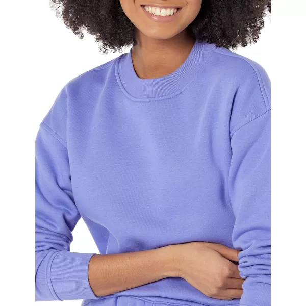 Amazon Essentials Womens Cropped Drop Shoulder Sweatshirt Available in Plus SizePurple Blue