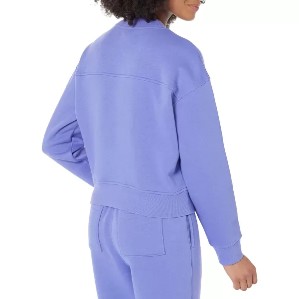 Amazon Essentials Womens Cropped Drop Shoulder Sweatshirt Available in Plus SizePurple Blue