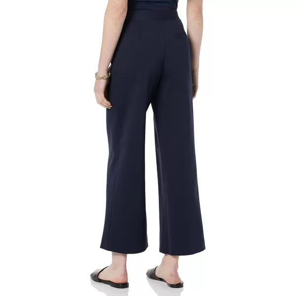 Amazon Essentials Womens Cropped Wide Leg PullOn PantsNavy