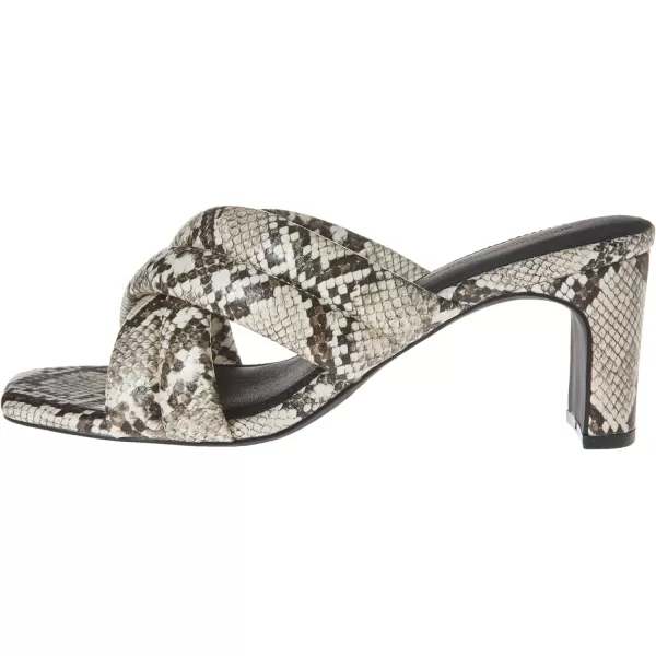 Amazon Essentials Womens Crossover Heeled SandalMulti Faux Snake Skin