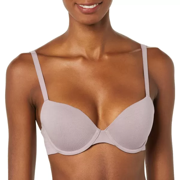 Amazon Essentials Womens Demi Cup Cotton Bra Pack of 2MauveGrey