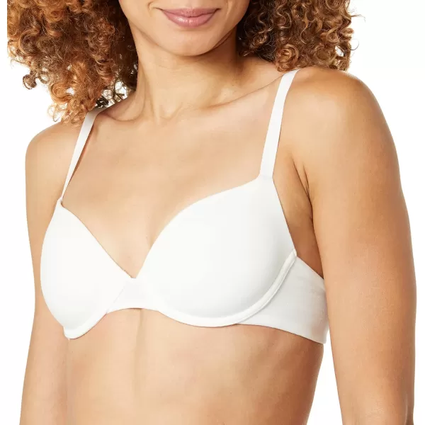 Amazon Essentials Womens Demi Cup Cotton Bra Pack of 2WhiteBlack