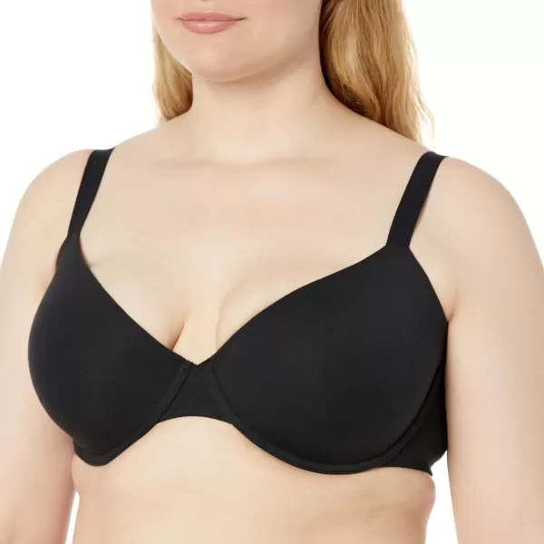 Amazon Essentials Womens Demi Cup Cotton Bra Pack of 2WhiteBlack