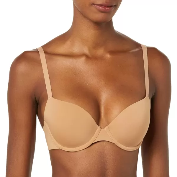 Amazon Essentials Womens Demi Cup Microfiber Bra Pack of 2Camel