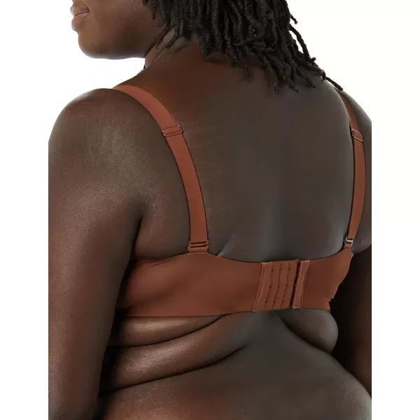 Amazon Essentials Womens Demi Cup Microfiber Bra Pack of 2ChocolateRed