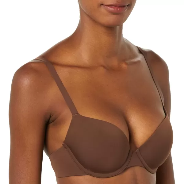 Amazon Essentials Womens Demi Cup Microfiber Bra Pack of 2Deep Brown