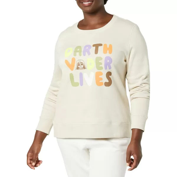 Amazon Essentials Womens Disney Fleece Crew SweatshirtStar Wars Vader