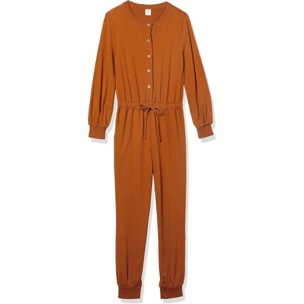 Amazon Essentials Womens Fashion Studio Terry JumpsuitCaramel