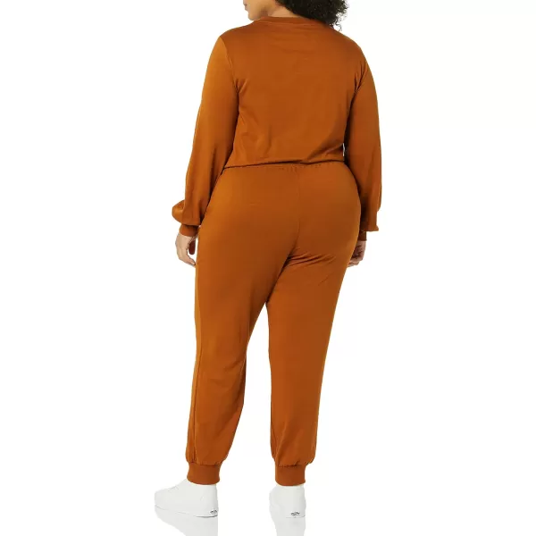 Amazon Essentials Womens Fashion Studio Terry JumpsuitCaramel